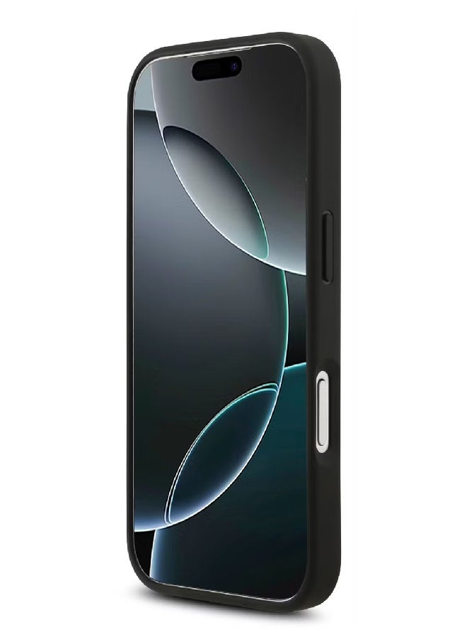 Guess MagSafe 4G PU Leather Case with Round Patch & Classic Logo for iPhone 17 Pro Max - Black - Image 3